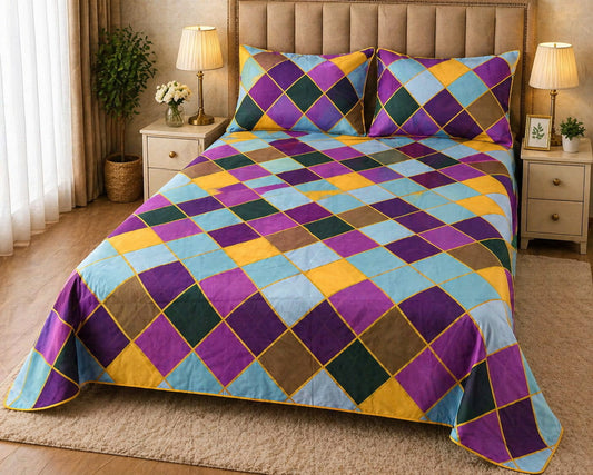 PRINTED PURE COTTON BEDSHEET ASH-40107