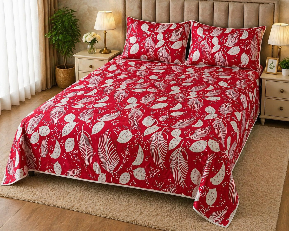 PRINTED PURE COTTON BEDSHEET ASH-4060
