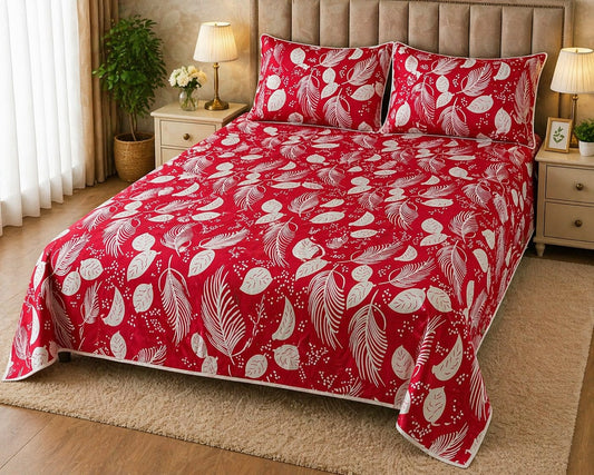 PRINTED PURE COTTON BEDSHEET ASH-4060