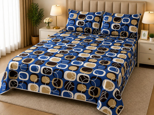 PRINTED PURE COTTON BEDSHEET ASH-5100