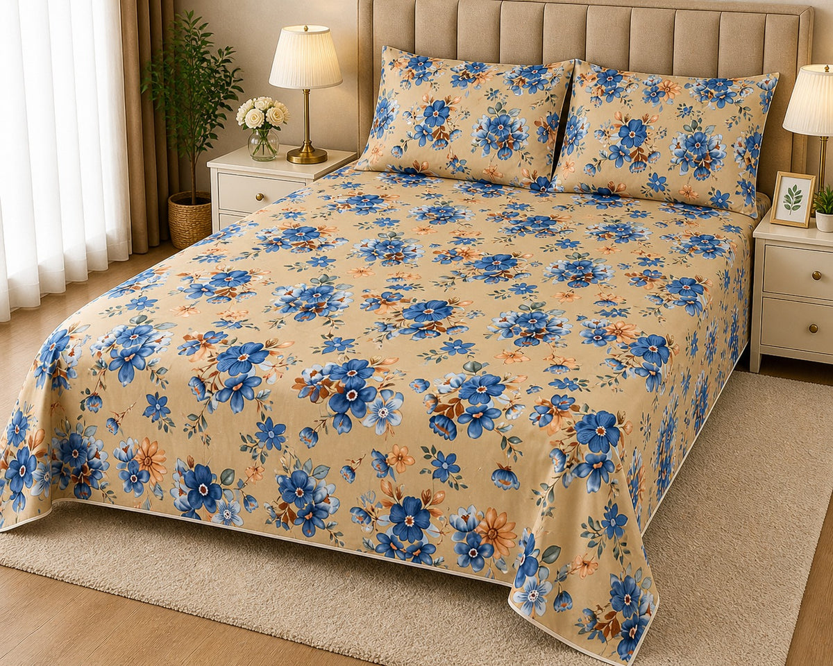 PRINTED PURE COTTON BEDSHEET ASH-4097